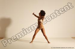 Underwear Gymnastic poses Woman Black Moving poses Slim medium brown Dynamic poses Academic